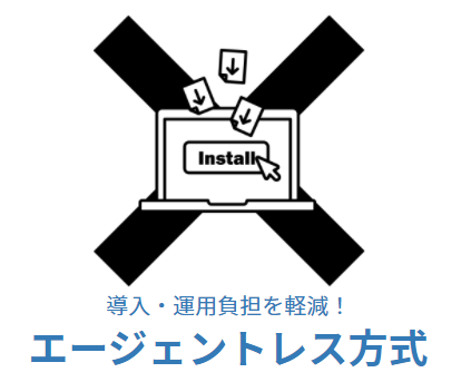 エージェントレス方式